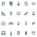 Educational icons. Vector illustration decorative background design Royalty Free Stock Photo