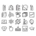 educational icons. Vector illustration decorative design