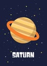 The Saturn Planet design, Vector illustrations of the of the saturn planets in cartoon style. space kids.