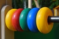 Multicolored rings in the playground Royalty Free Stock Photo