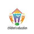 Educational logo for kid, colorful illustration, vector design concept Royalty Free Stock Photo