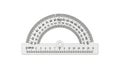 Educational math tool used for angle measurement and technical drawing. Royalty Free Stock Photo