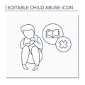 Educational neglect line icon