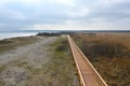 Educational path in Mechelinki Meadows Nature Reserve Royalty Free Stock Photo