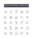 Educational process line icons collection. Learning journey, Intellectual pursuit, Knowledge acquisition, Academic