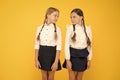 Educational program for gifted kids. Best pupils award. Making everything right. Excellent pupils. Girls perfect uniform