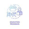 Educational programs concept icon Royalty Free Stock Photo