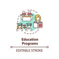 Educational programs concept icon Royalty Free Stock Photo