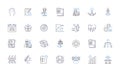 Educational reform line icons collection. Progress, Change, Innovation, Revamp, Development, Forward, Improvement vector