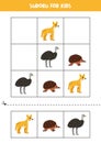 Educational Sudoku game with cute Australian animals.