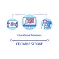 Educational television concept icon Royalty Free Stock Photo