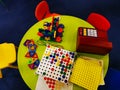 Educational toys for preschoolers on the table Royalty Free Stock Photo