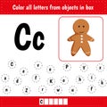 Educational worksheet for school and kindergarten. Cookie