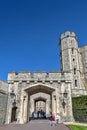 Edward III Tower at the main entrance to Windsor Castle, a royal residence palace and major tourist attraction at Windsor, England Royalty Free Stock Photo