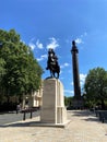 Edward VII statue and Duke of York column, Waterloo Place, London