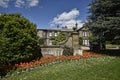 Garden at Beautiful Country House near Leeds West Yorkshire that is not National Trust Royalty Free Stock Photo