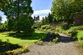 Garden at Beautiful Country House near Leeds West Yorkshire that is not National Trust Royalty Free Stock Photo