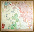 Edwin E Howell Yellowstone Park relief map