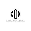 EDX letter logo design with polygon shape. EDX polygon and cube shape logo design. EDX hexagon vector logo template white and Royalty Free Stock Photo