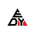 EDY triangle letter logo design with triangle shape. EDY triangle logo design monogram. EDY triangle vector logo template with red Royalty Free Stock Photo