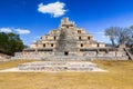 Edzna, Mexico. Edzna Mayan City. The Pyramid of the Five Floors.