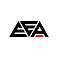 EEA triangle letter logo design with triangle shape. EEA triangle logo design monogram. EEA triangle vector logo template with red Royalty Free Stock Photo
