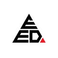 EED triangle letter logo design with triangle shape. EED triangle logo design monogram. EED triangle vector logo template with red Royalty Free Stock Photo