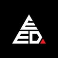 EED triangle letter logo design with triangle shape. EED triangle logo design monogram. EED triangle vector logo template with red Royalty Free Stock Photo