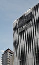 The facade of the victoria quarter shopping center and john lewis retail developments in leeds west yorkshire Royalty Free Stock Photo