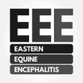 EEE - Eastern Equine Encephalitis acronym, medical concept background