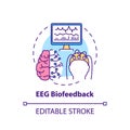 Eeg biofeedback concept icon Royalty Free Stock Photo