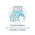 Eeg biofeedback concept icon Royalty Free Stock Photo