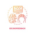 Eeg biofeedback concept icon