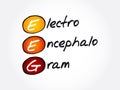 EEG - electroencephalogram acronym, concept background Royalty Free Stock Photo