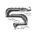 eel. Vector illustration decorative design Royalty Free Stock Photo