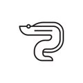eel. Vector illustration decorative design Royalty Free Stock Photo