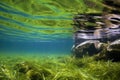 eelgrass in a freshwater river