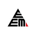 EEM triangle letter logo design with triangle shape. EEM triangle logo design monogram. EEM triangle vector logo template with red Royalty Free Stock Photo