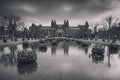 Een zwart wit foto van het Rijksmuseum Royalty Free Stock Photo