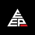 EEP triangle letter logo design with triangle shape. EEP triangle logo design monogram. EEP triangle vector logo template with red Royalty Free Stock Photo