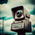 AI Dystopia: Eyes of the Watchful - generative ai Royalty Free Stock Photo