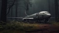 Delicately Rendered Landscapes: Exploring The Iconic Airplane Wreck In Dark Woods