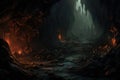 Eerie Cave cavern fantasy. Generate Ai
