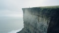 Eerie Cliff Photo With Gravity-defying Architecture And Monumental Scale