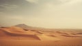 Eerie Desert Landscape: Dreamy Tones And Warm Color Palettes