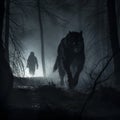 Eerie Encounter: Mysterious Skinwalker Amidst the Haunting Depths of the Forest