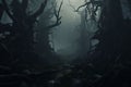 Eerie Forest Escape A mysterious forest shrouded