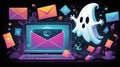 Eerie Ghost Interacting with Digital Environment