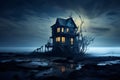 Eerie Ghostly house. Generate Ai