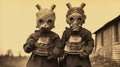 Eerie Glimpse into the Past: 19th Century Children in Gas Masks